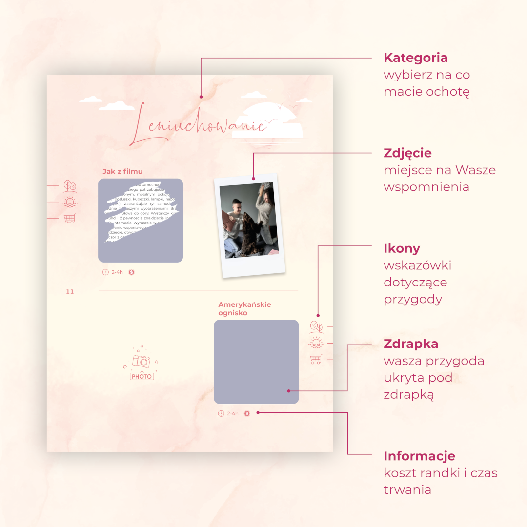 Album dla par z 50 zdrapkami