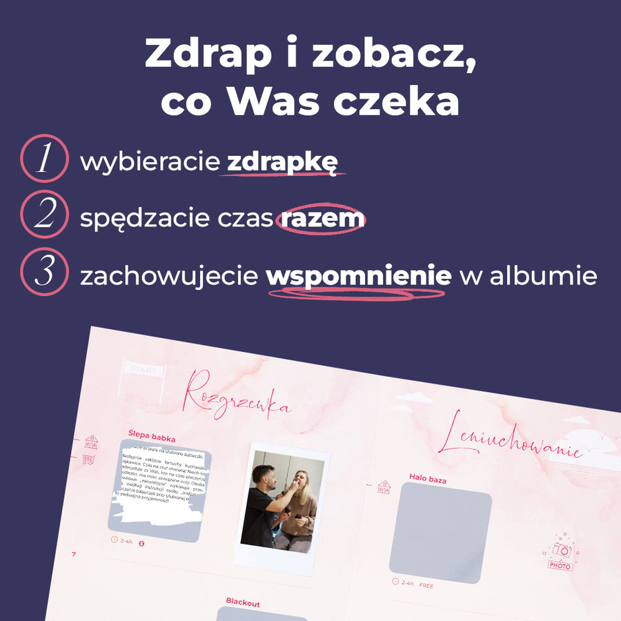 Album dla par - 50 zdrapek z pomysłami na randki