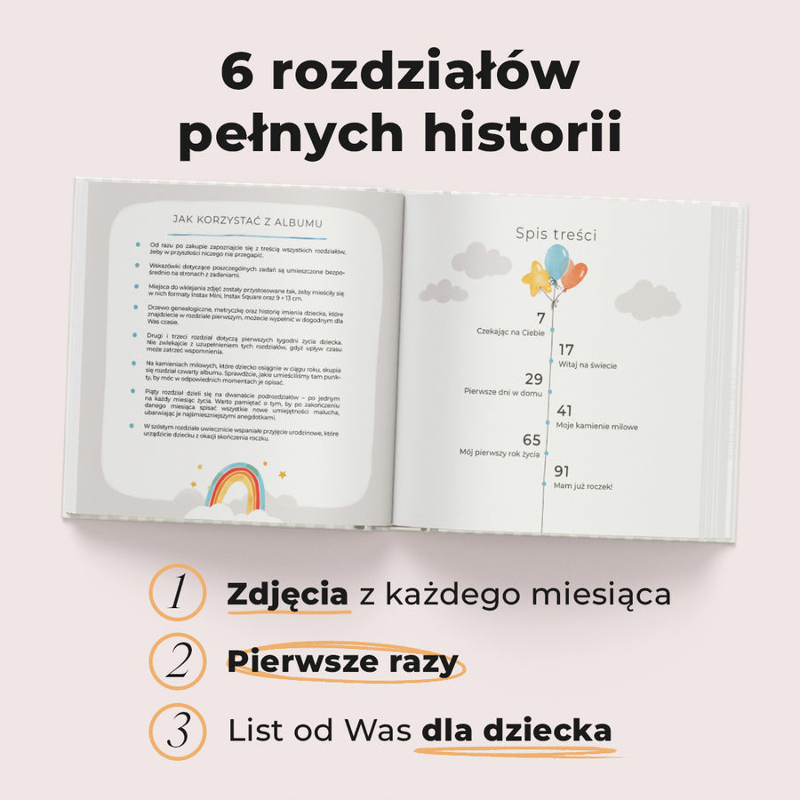 Mój Pierwszy Rok - album pierwszego roku dziecka